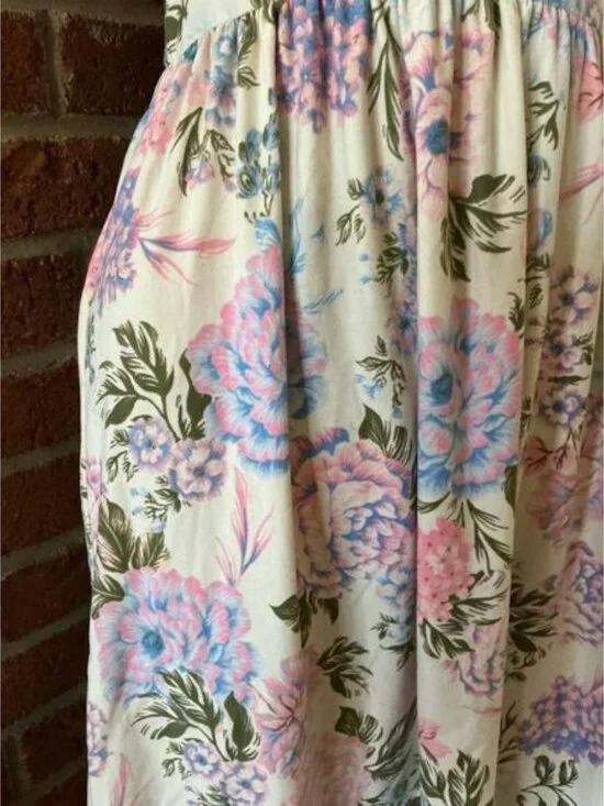 Babydoll Floral Mini Racerback Dress Cottagecore Coquette Small - Picture 3 of 5